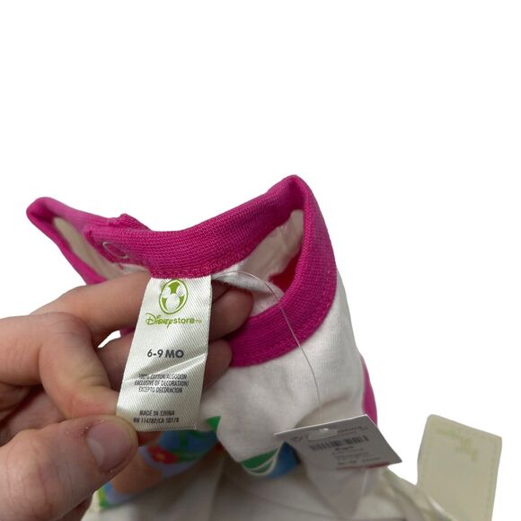 Disney White Pink Dumbo Short Sleeve Shirt NWT Baby Girl 6-9 Months - Picture 5 of 6